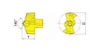 QD-220-RA/F7058 Сменная головка для корпусного сверла, D 22.0 мм, тип RA