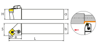 MSSNR4040S2507 Резец токарный (державка) по металлу