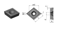 CCMT060208-PF3-1305 Пластина токарная