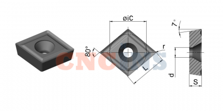 CCMT09T302-MP-HS8125 Пластина токарная