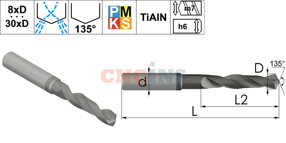  Сверхдлинные с подачей СОЖ 