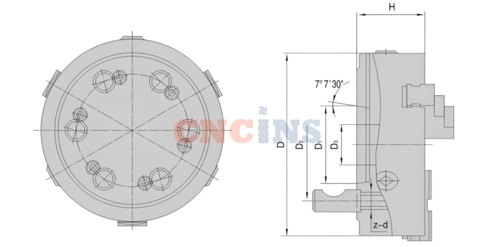  Патрон токарный 7100. Camlock 